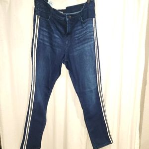 Express 16r ankle high rise with side stripe